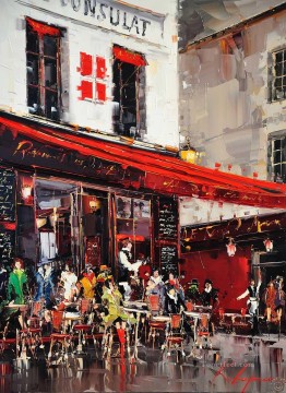 Kal Gajoum La Counsulate by Knife Textured Oil Paintings